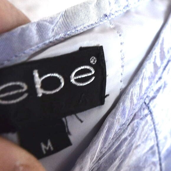 Y2K Vtg BEBE Purple Gray Iridescent Maxi Skirt Balloon Ruched Futuristic Medium - Picture 10 of 10